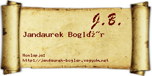 Jandaurek Boglár névjegykártya